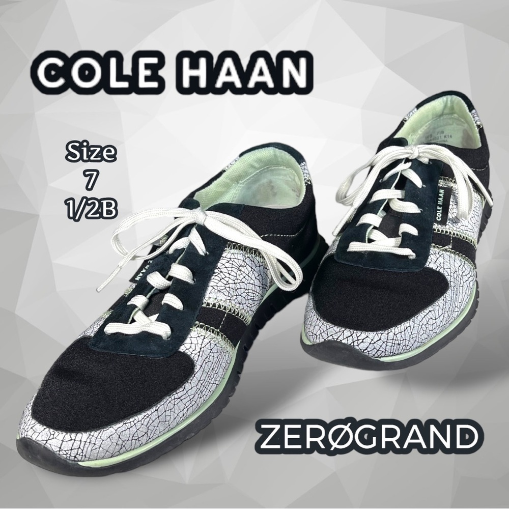 Cole Haan Zerogrand Women's Fashion Sneakers Size 7.5 B Black White Casual Shoes